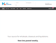 Tablet Screenshot of miamiliquidations.com